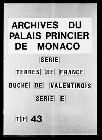 Péage par terre de Brou et de Charmant : Copies de Chartes, 1486-1604.
Mémoires, pièces diverses, 1705-1711.