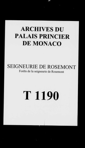 Forêts de la seigneurie de Rosemont 