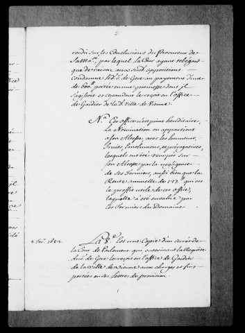 Copies collationnées des titres concernant les libertés et franchises, les domaines et prérogatives des comtes de Vienne, 1448-1495.
Pièces, mémoires concernant l'office et charge de gardien de la ville de Vienne, les droits de leyde, les droits de petit scel, 1628-1648.
Déclarations, avertissements et autres pièces concernant les 10èmes dus par le Prince en raison de ce qu'il possède à Vienne, 1710-1743.