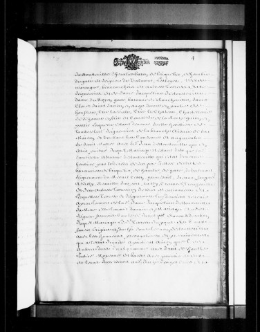 "Arrest de mainlevée de la Chambre des Comptes de Normandie sur l'aveu du duché d'Estouteville", 1691.