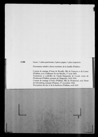Documents relatifs à divers membres de la famille d'Halluin 