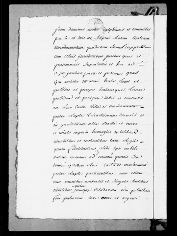 Grane. Hameau de Chabrillant :Sentences, actes d'échanges, copie d'hommage, 1450-1620.Reconnaissance des habitants pour les poulles de censive, 1687-1689.Pièces concernant le déguerpissement des pâturages, 1756-1764.