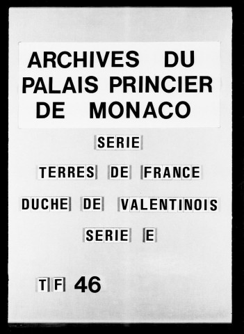 Péages de Valence, par eau et par terre :
Ordonnances, titres divers, procédures, 1633-1754.
