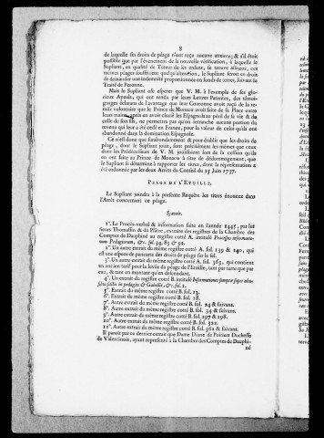 Titres divers : Mémoires imprimés, 1685-1768.