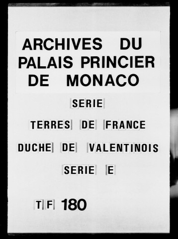 Péages par eau et par terre :Péages par eau et par terre de Valence, Vienne et La Guillotière : états des droits dus et refusés, 1755-1760.
