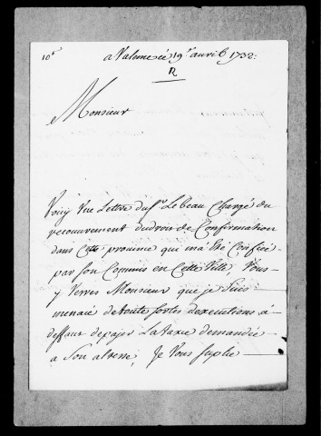 Lettres des régisseurs du duché :Lettres de Monge, 1732-1736.