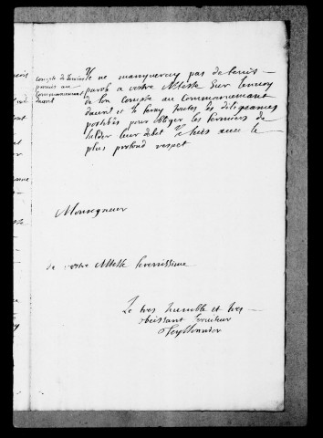 Lettres des régisseurs du duché :Lettres de Teyssonnier, 1724-1732.