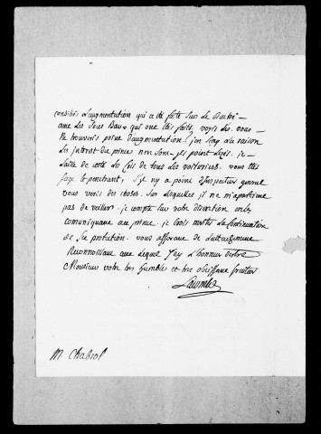 Correspondance :Lettres missives, 1754-1759.