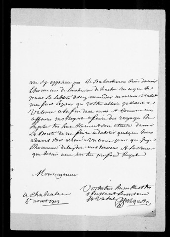 Chabeuil :Lettres missives, 1659-1788.