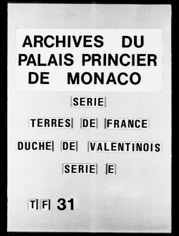 Marchandises, bois et approvisionnements des arsenaux de Marseille et de Toulon : arrêts du Conseil d'Etat, 1718-1759.
Mémoires et autres pièces concernant les indemnités demandées par le Prince Honoré III, 1760-1769.
Tableau contenant état de comparaison de la pancarte des péages au bureau de Valence avec le tarif de 1719 pour le bois entré dans l'arsenal de Toulon de 1765 à 1787.
Analyse des droits de péage dus à la Maison de Rhoan pour les bois. Mémoires et pièces diverses.
Etats relevés et récapitulations des droits de péage dus par le roi au Prince au sujet des marchandises passées en franchise pour les arsenaux, 1718-1757.