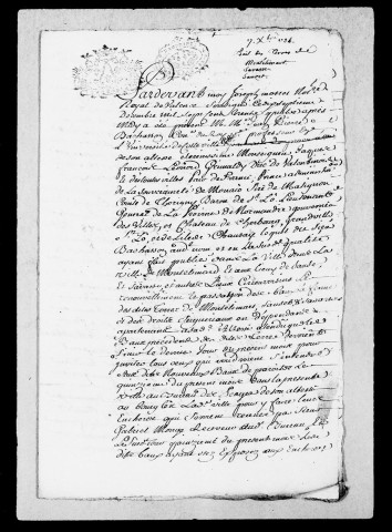 Baux :Baux à ferme du duché et pièces y relatives : mémoires, déclarations, procurations, etc., 1669-1752.