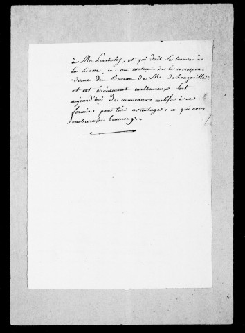 Correspondance :Lettres missives, 1789.