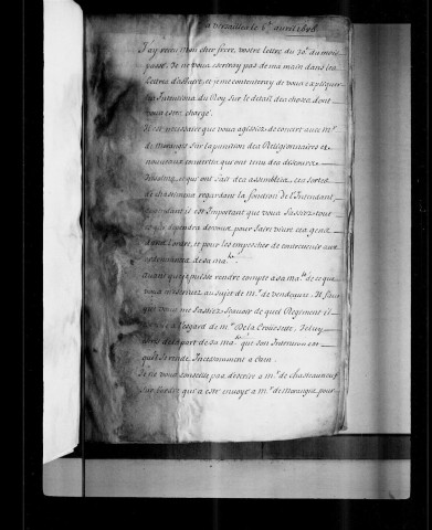 Lettres des ministres à Jacques III de Matignon, 1686-1689.