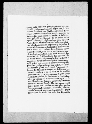 Titres généraux : Règlements, déclarations du roi, arrêts du Conseil d'Etat du roi, 1603-1767.