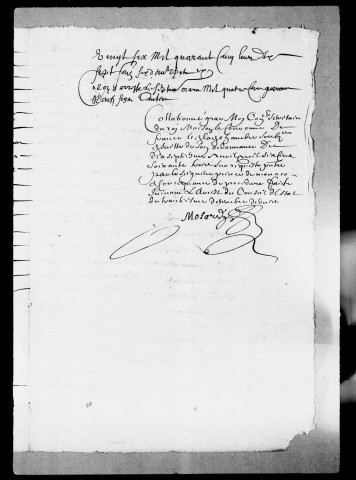 Evaluation des monnaies. Poids de marc et poids de table. Copies d'actes. 1342-1725.