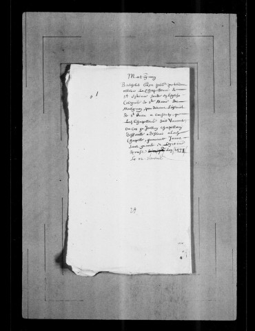 Pièces concernant le droit de patronat sur la chapellenie de Saint-Etienne en l'église collégiale Sainte-Marie, les francs-fiefs et autres, 1473-1755.