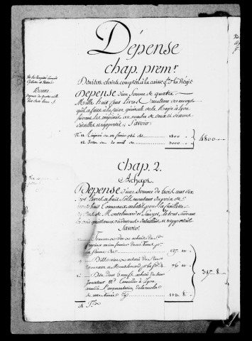 Comptes de ferme, comptes des payements, soldes de compte.1785-1793.