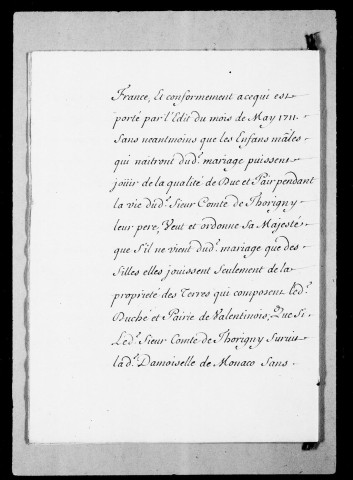 Lettres patentes, 1643-1716.