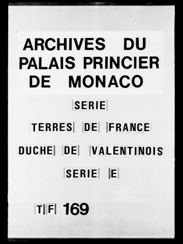 Péages. Recettes des droits : 1684-1689.