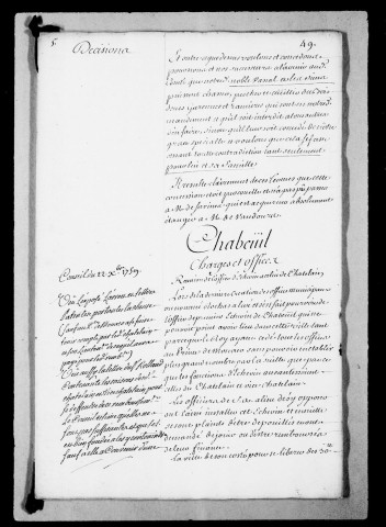 Mémoire relatif au duché de Valentinois, dressé en 1759.