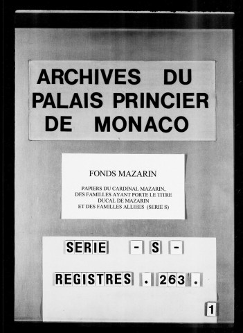 Documents concernant la Maison de La Mothe-Houdancourt