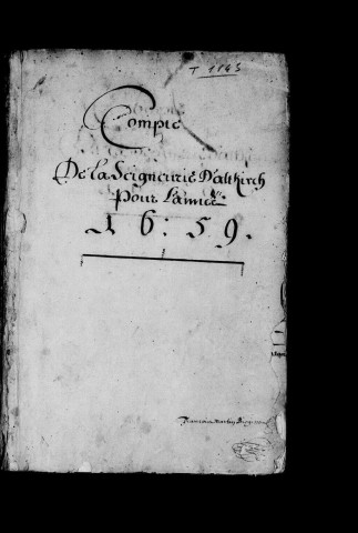 Comptes relatifs à la baronnie d'Altkirch 