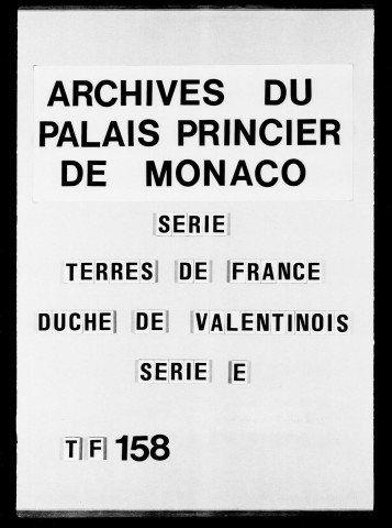 Pièces justificatives des comptes, 1720-1722.