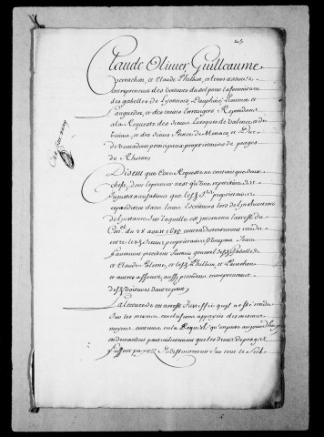 Requêtes au roi, mémoires concernant les conflits entre les seigneurs-péages et les entrepreneurs des sels, 1665-1708.