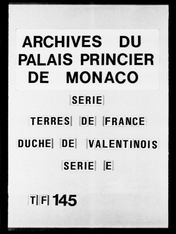 Lettres des régisseurs du duché :Lettres de Monge, 1728-1731.