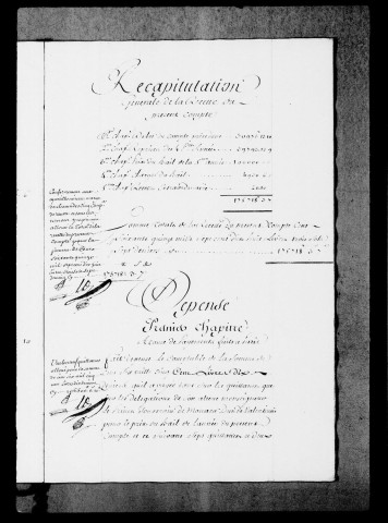 Comptes de ferme, comptes des payements, soldes de compte.1756-1784.