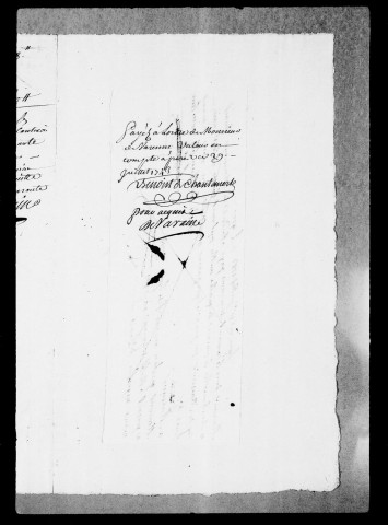 Pièces justificatives des comptes, 1731-1745.